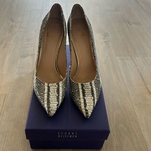 Snakeskin Stuart Weitzman size 7.5 box included